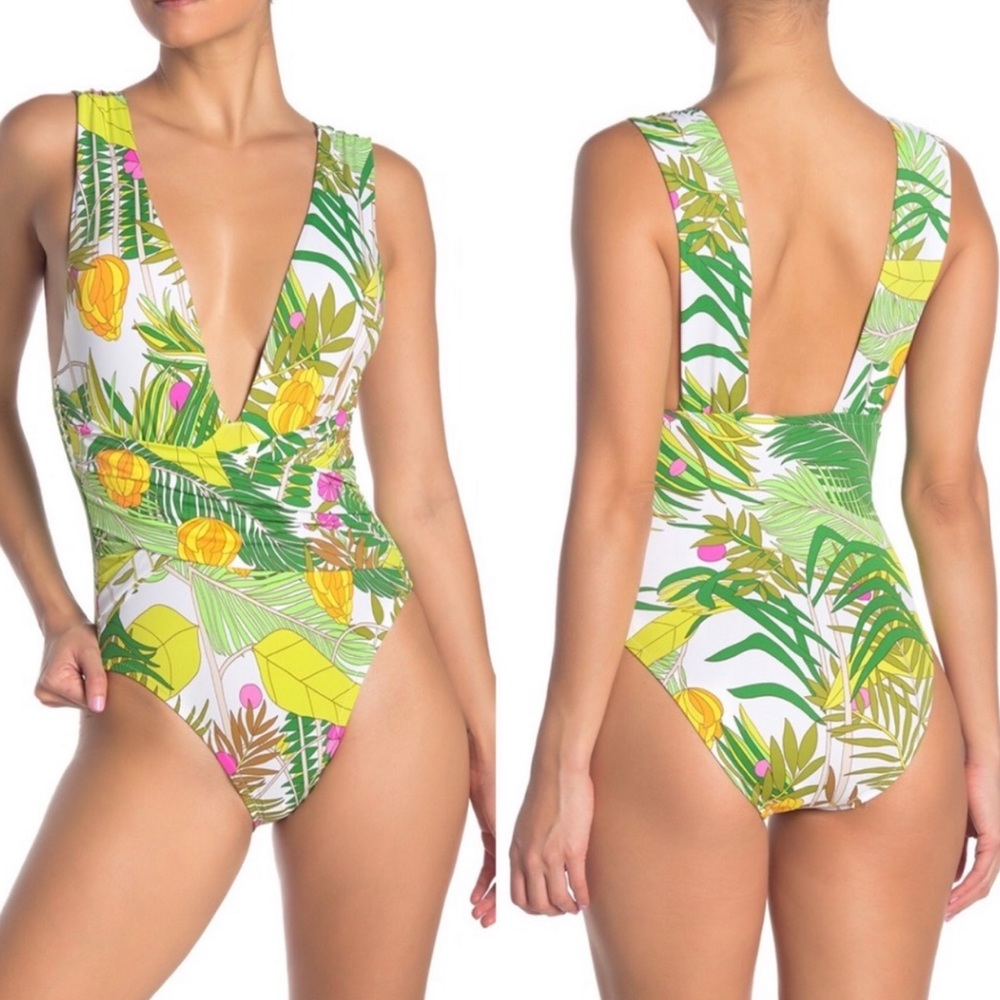 Trina Turk Tropical Plunge One Piece